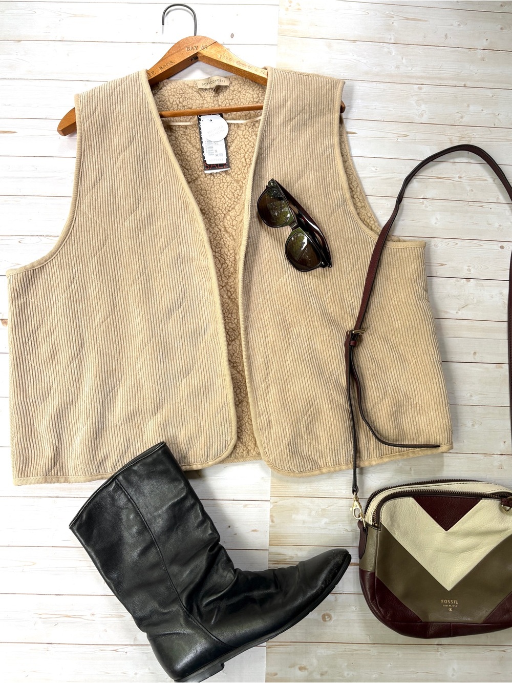 Soya Concept shearling lined vest